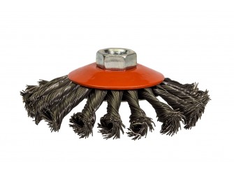 Щетка для УШМ М14/115 мм выгнутая сталь витая