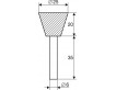 Шарошка абразивная Трапеция 25х20х6 мм