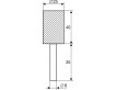 Шарошка абразивная Цилиндр 25х40х6 мм