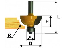 Фреза кром. калевочная ф31,8х15мм R7,9мм хв. 8мм