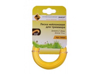 Леска для триммеров, звезда ф1,4ммх15м