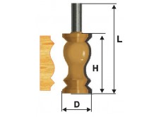 Фреза кромочная фигурная Ф31,8Х57 мм, хвостовик 12 мм