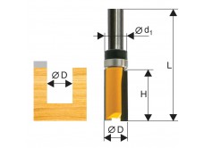 Фреза кромочная прямая ф12,7х26мм хв 8мм