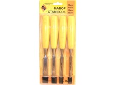 Набор стамесок 10,12,16,20 мм, 4 штуки, блистер