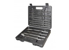 Набор SDS+ буры, пики, зубила, 13 штук, пластиковый кейс