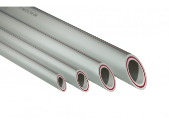 Труба PPR 20х 2,8мм PN20 армир.стек.серая (4/180)