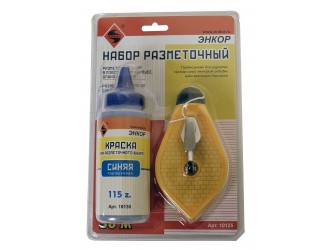 Набор разметочный пластиковый корпус 30 м, краска синяя