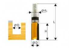 Фреза кромочная прямая ф12,7х26мм хв. 8мм