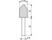 Шарошка абразивная Цилиндр с заострением 18х20х6 мм