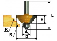 Фреза кром. калевочная ф33,3х13мм R4мм хв. 8мм