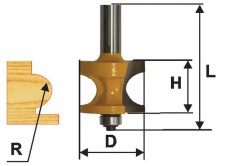 Фреза кром. полустержневая ф28,6мм R6,35мм хв. 8мм