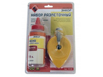 Набор разметочный металлический корпус 30 м, краска красная