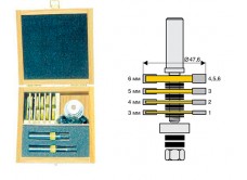 Набор фрез кром фальцевых 6шт 2хв 12мм
