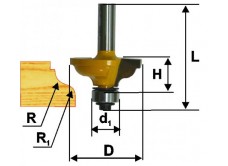 Фреза кром калевочная ф41,3х19мм R4,8/6мм хв 8мм