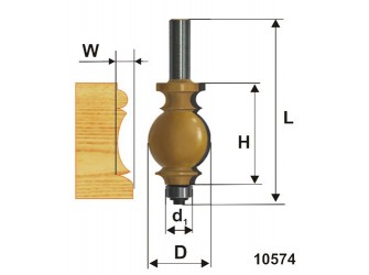 Фреза кромочная фигурная ф25,4х35мм хв 12мм