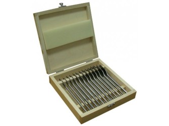 Набор сверл для дерева перовых, 6-25Х152 мм, 13 штук, деревянная коробка