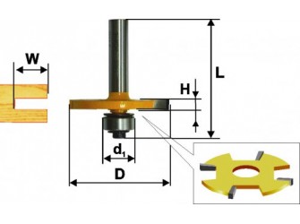 Фреза кромочная фальцевая ф50,8х5мм хв 8мм