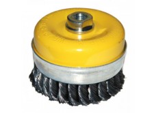 Щетка для УШМ М14/100 мм, чашечная, сталь витая