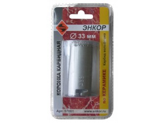 Коронка карбидная по керамике Ф33 мм