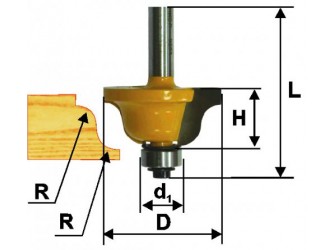 Фреза кром. калевочная ф28,7х11,5мм R4мм хв. 8мм