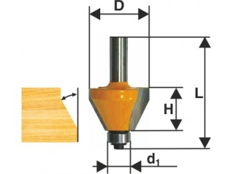 Фреза кром конусная ф19х13мм 15° хв 8мм