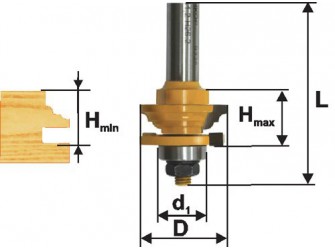 Фреза комбинированная рамочная ф41х24мм хв. 12мм
