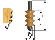 Фреза кром фигурная ф22,2х26мм R3мм хв 12мм