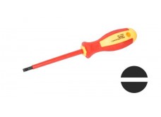 Отвертка шлицевая 3х100 мм, диэлектрическая 1000В