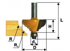 Фреза кром калевочная ф28,6х13мм R4мм хв 8мм