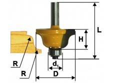 Фреза кром. калевочная ф38,1х18,2мм R6,35мм хв. 8м