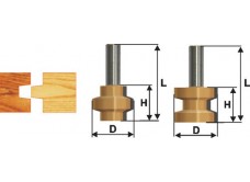 Набор фрез пазо-шип ф38,1х28,6мм хв 8мм 2шт