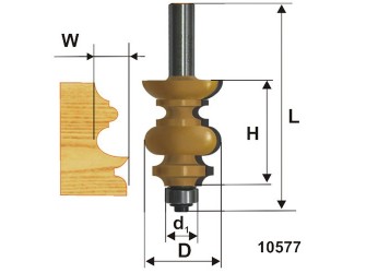 Фреза кромочная фигурная ф38,1х38мм хв 12мм