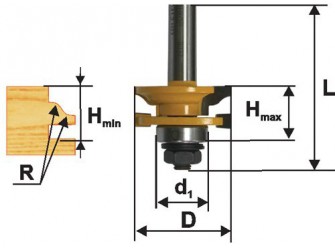 Фреза комбинированная рамочная ф41х24мм хв. 12мм