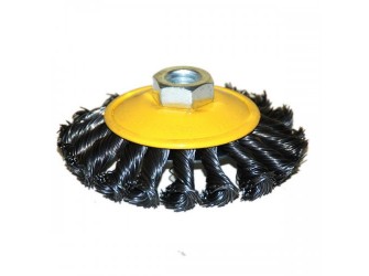 Щетка для УШМ М14/100 мм, выгнутая, сталь витая