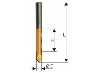Фреза кромочная прямая ф10х25мм хв 8мм
