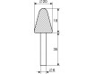 Шарошка абразивная Конус с закруглением 20х18х6 мм