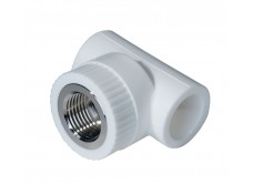 Тройник комбинированный PPR ВР 25 мм х 3/4" белый