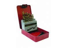 Набор сверл для металла Р6М5 Ф1-10 мм, 19 штук, металлический футляр