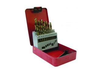 Набор сверл для металла Р6М5 Ф1-10 мм, 19 штук, металлический футляр