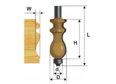 Фреза кромочная фигурная Ф22,2Х41,3 мм, хвостовик 12 мм