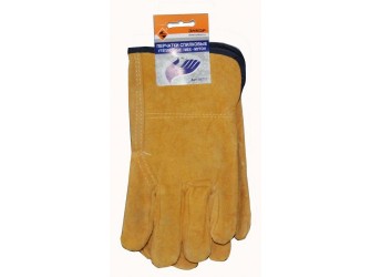 Перчатки спилковые Энкор мех мутон